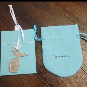 Tiffany & Co. Silver Bird Bag Charm with Blue Pouch